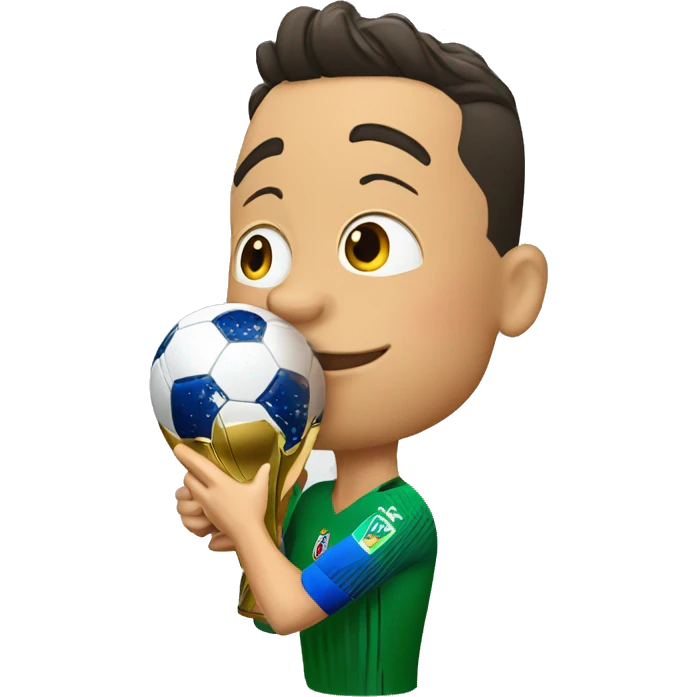 Cristiano Ronaldo Kissing the world cup emoji