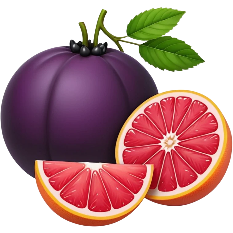 Blackberry, grapefruit  emoji