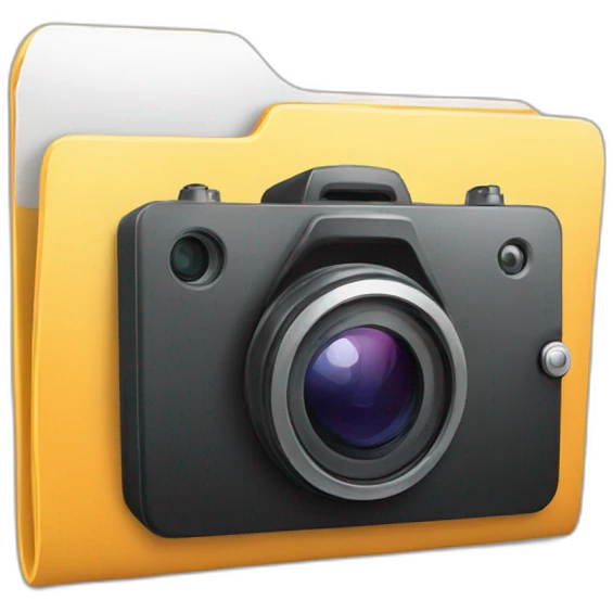 Folder with video camera emoji
