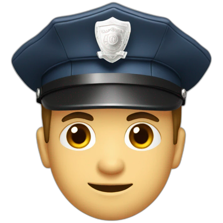 Policia antidisturbios con casco rojo emoji