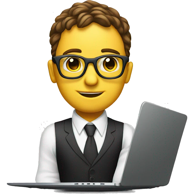 data science with laptop and glasses emoji
