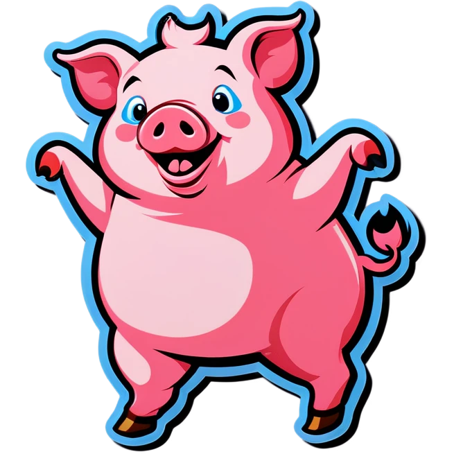 Pig dancing emoji