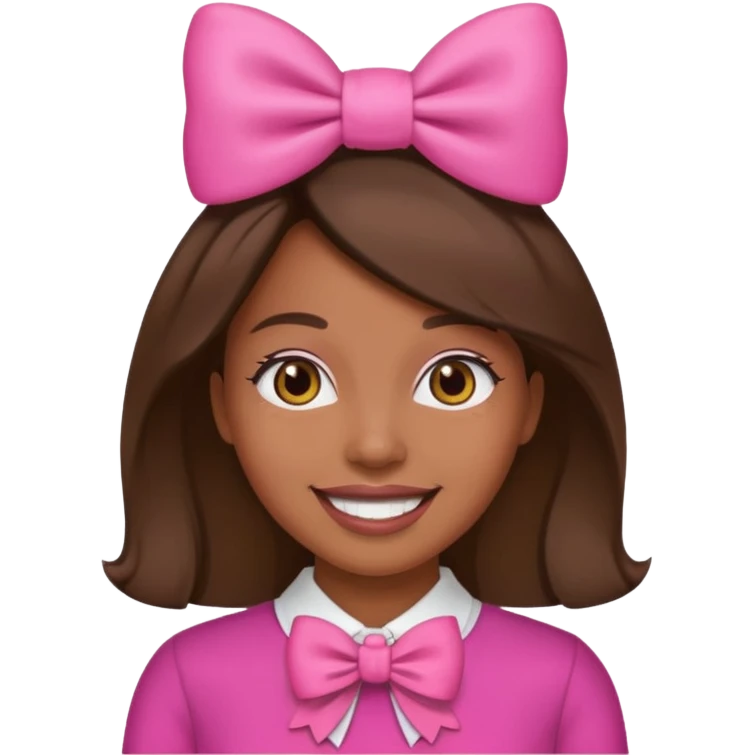 👩‍🦱🎀 brown skin emoji