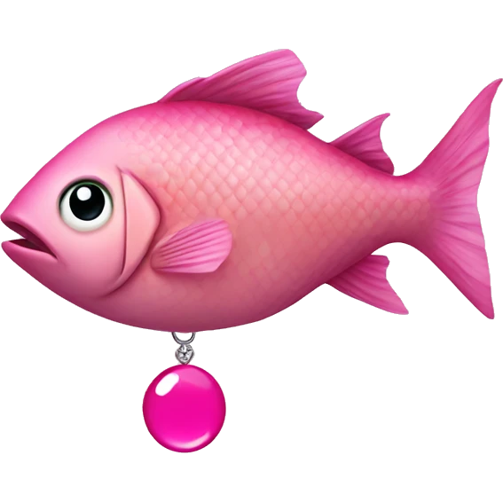 a fish who is earing a pair of pink heels emoji