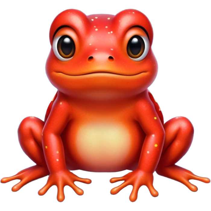 Frog Cute Red Glitter Space emoji