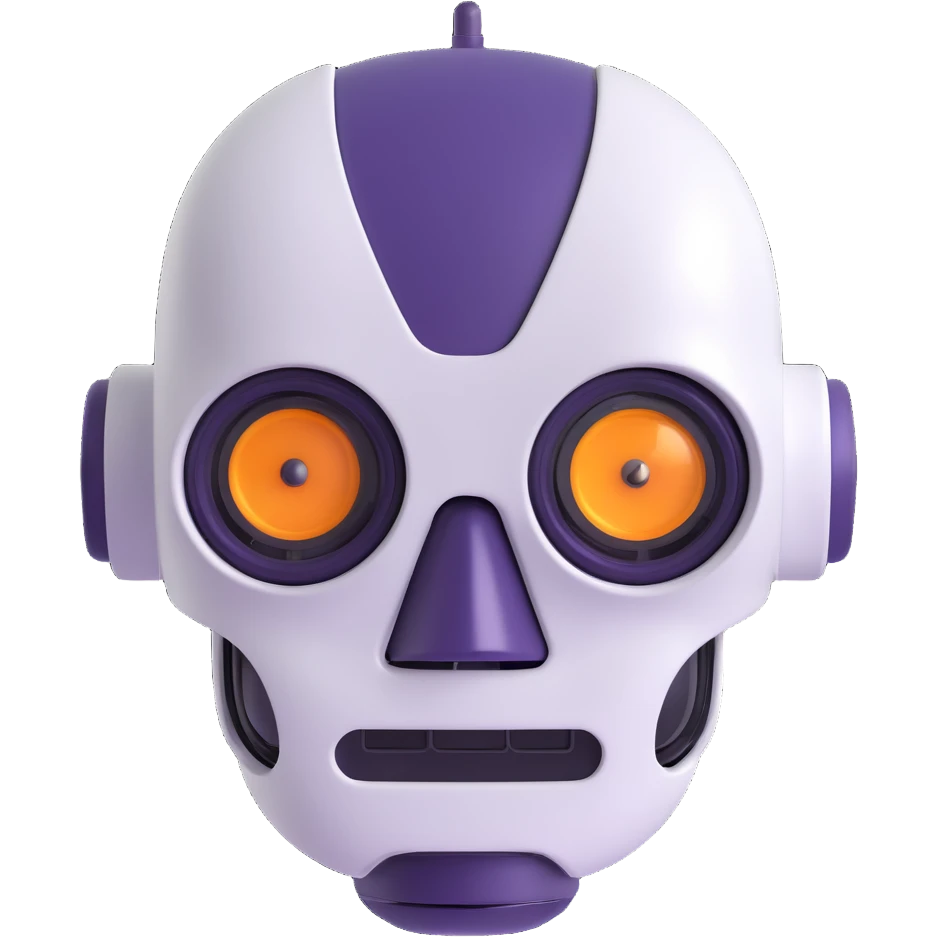 Cute Robot assistant head emoji