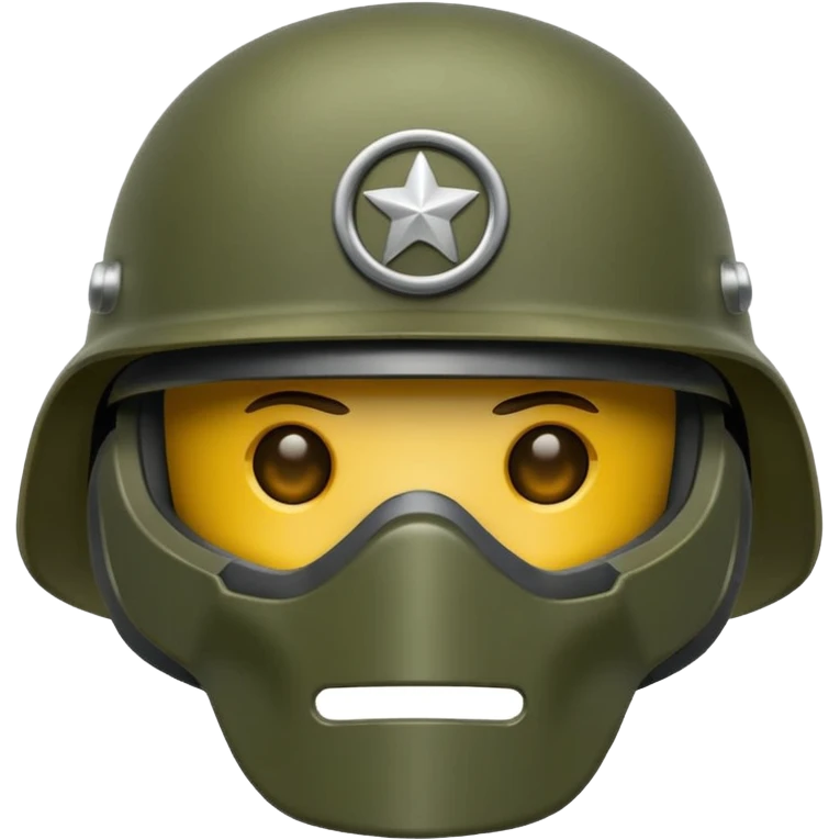 military helmet in front  emoji