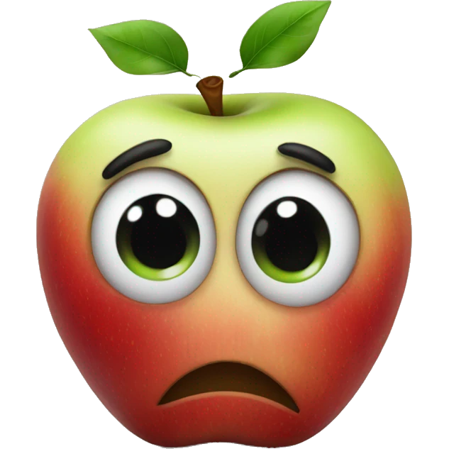 apple with eyes emoji