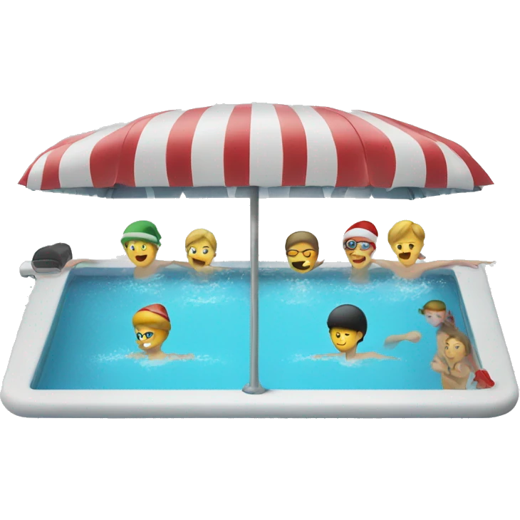 Holiday swimming meet logo  emoji