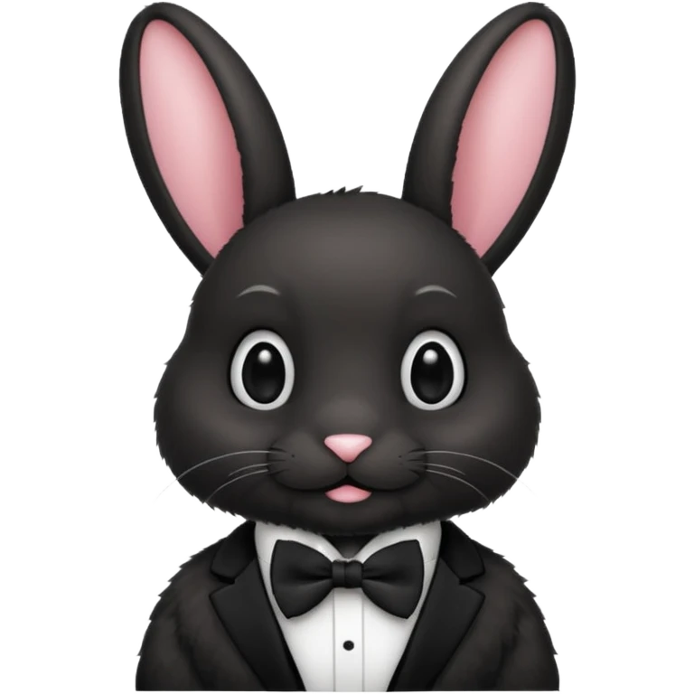 black bunny with bowtie emoji