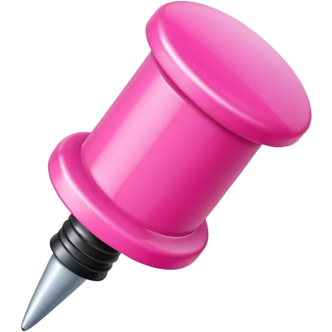 Pink push pin emoji