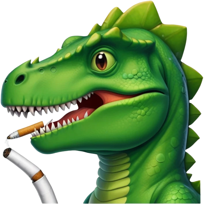 dinosaur with a cigarette  emoji