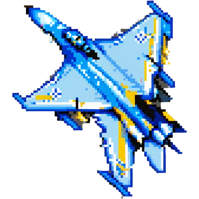 Ukrainian Su-27 fighter jet with blue and yellow national colors, airforce emoji