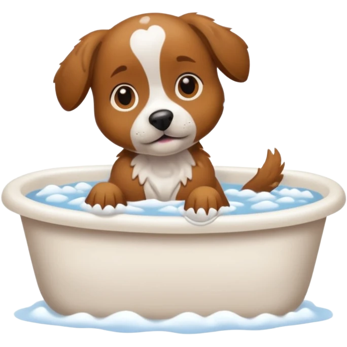 Bathing dog emoji
