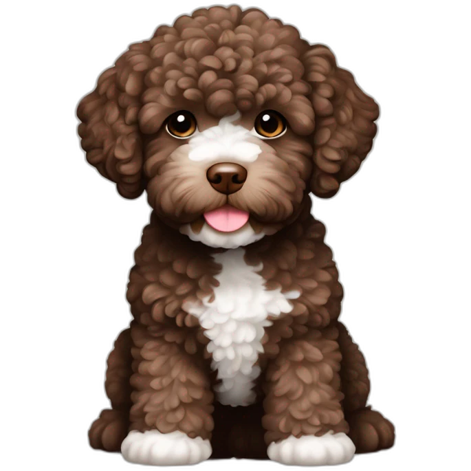 Chocolate brown Lagotto romagnolo emoji