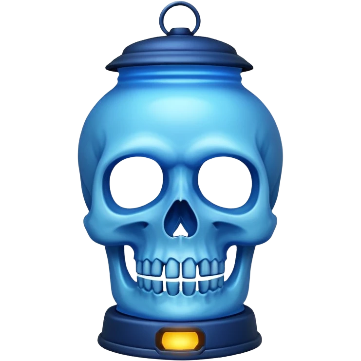 blue skull lantern emoji