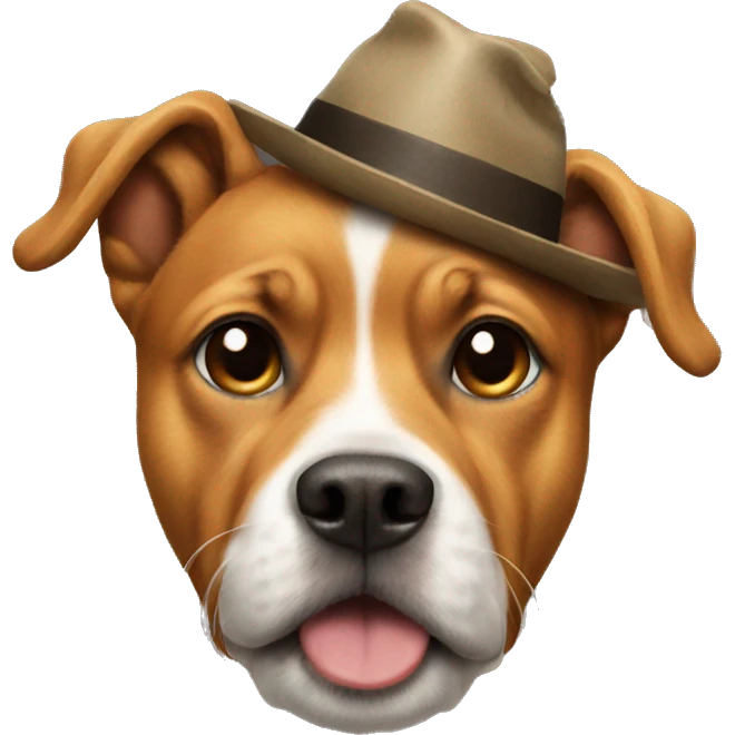 dog with a shit hat emoji