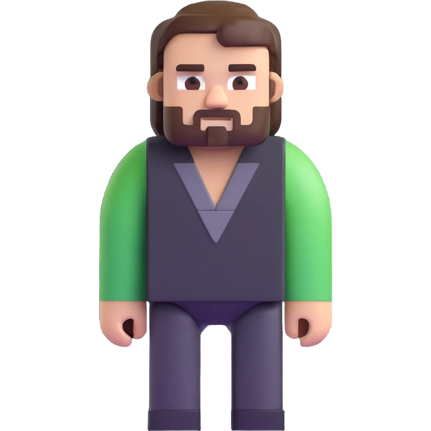 Jack Black as a Minecraft character emoji