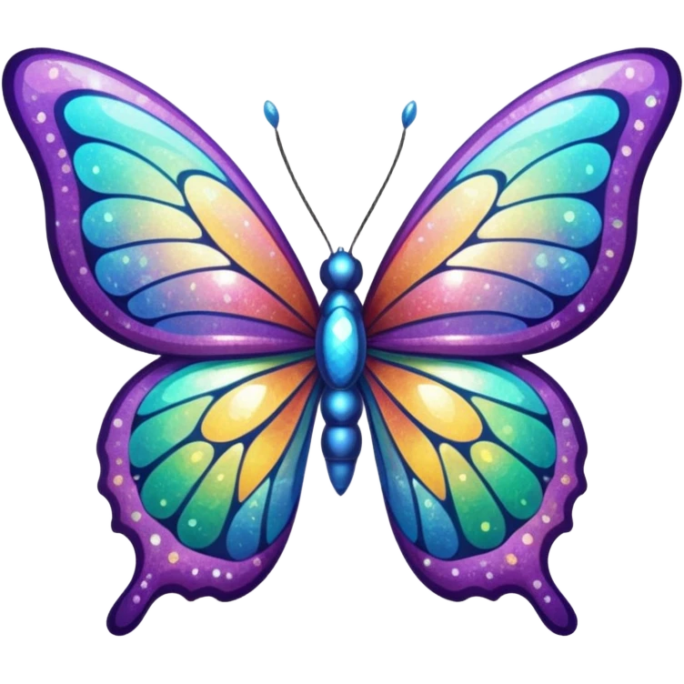 glitter butterfly emoji