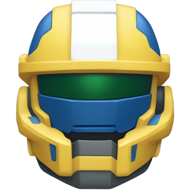 Caboose blue helmet Master Chief style  emoji