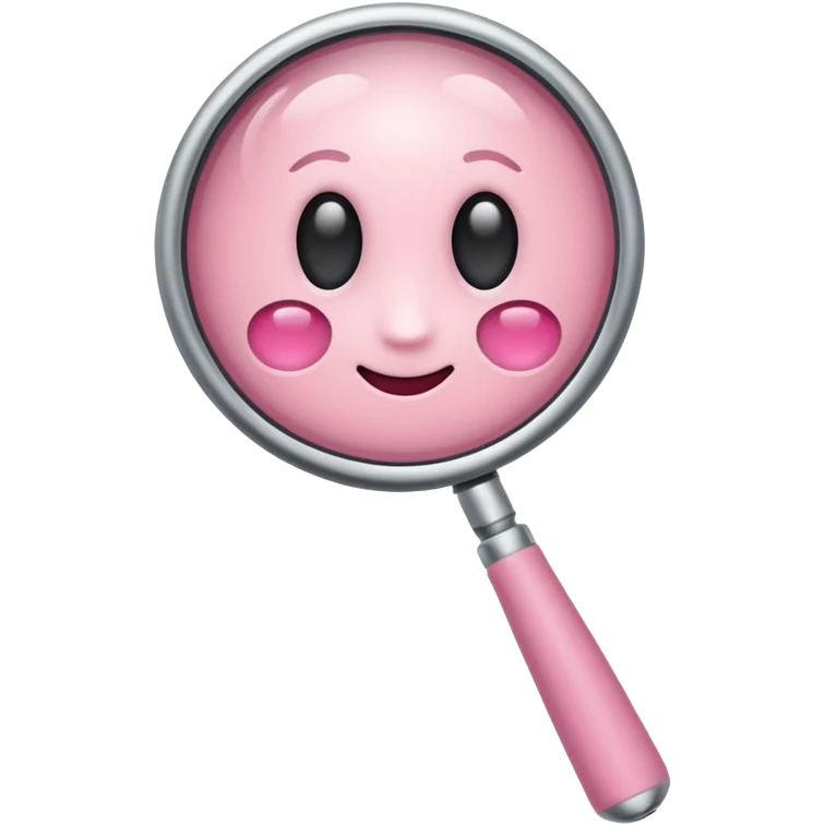 mix light pink dark pink and white girly internet with a magnifying glass emoji