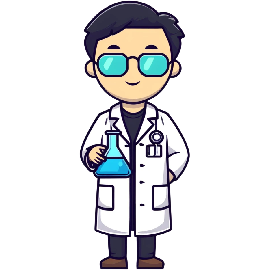 scientist in a laboratory coat emoji