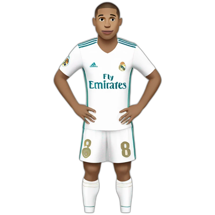 Mbappe with real madrid emoji