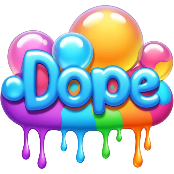 the word DOPE emoji