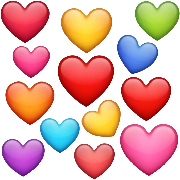Hearts in different colours  emoji