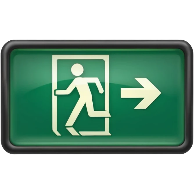 emergency exit  emoji