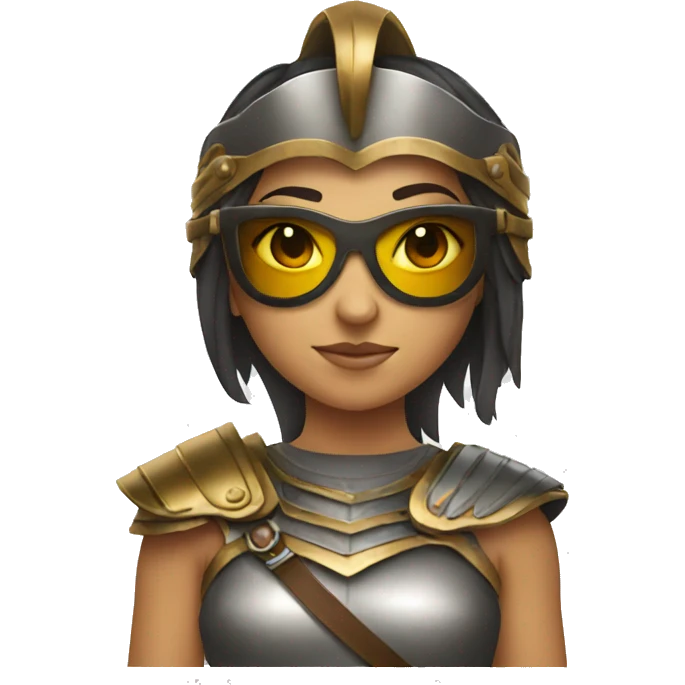 Girl gladiator with sunglasses emoji