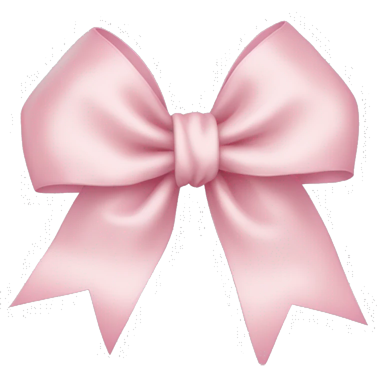 light pink ribbon bow emoji