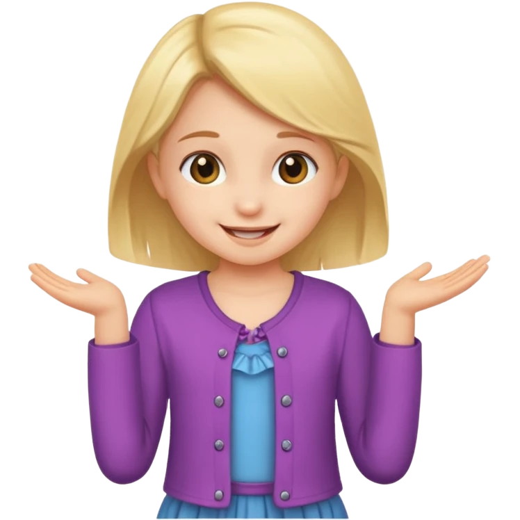 a little girl changing clothes emoji