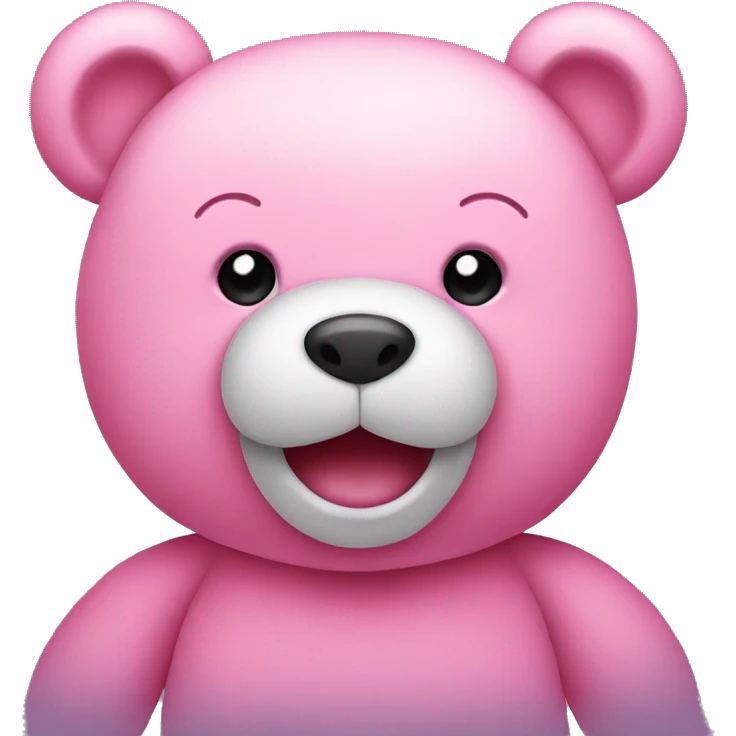 Pink teddy bear emoji