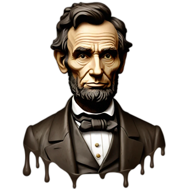Abraham Lincoln covered in mud emoji
