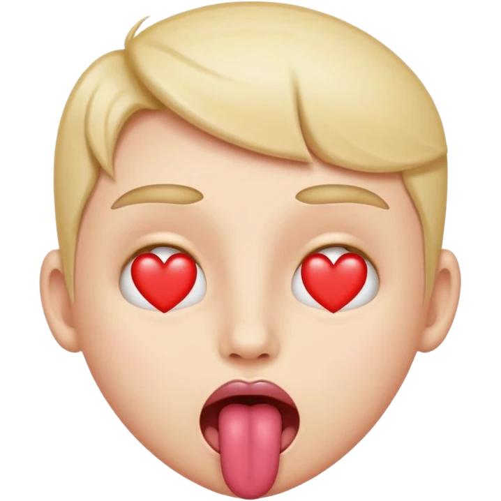 heart eyes with tongue sticking out emoji