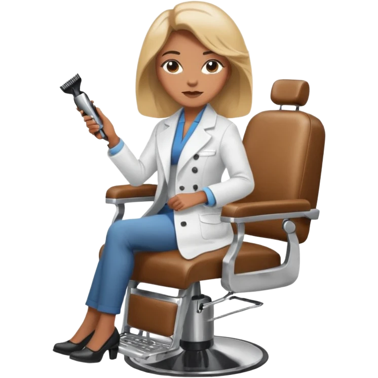 woman hairdresser chair emoji