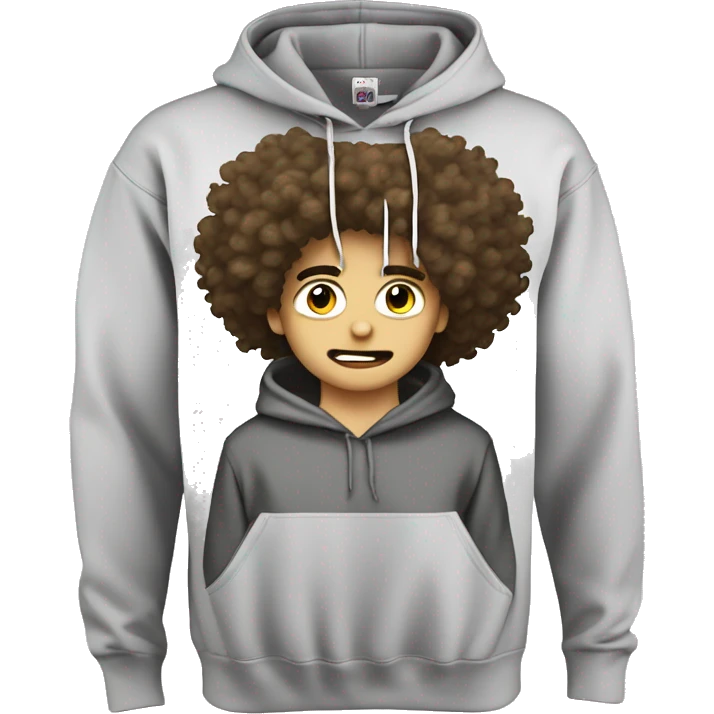 White boy fluffy hair essentials hoodie that 5 11 emoji