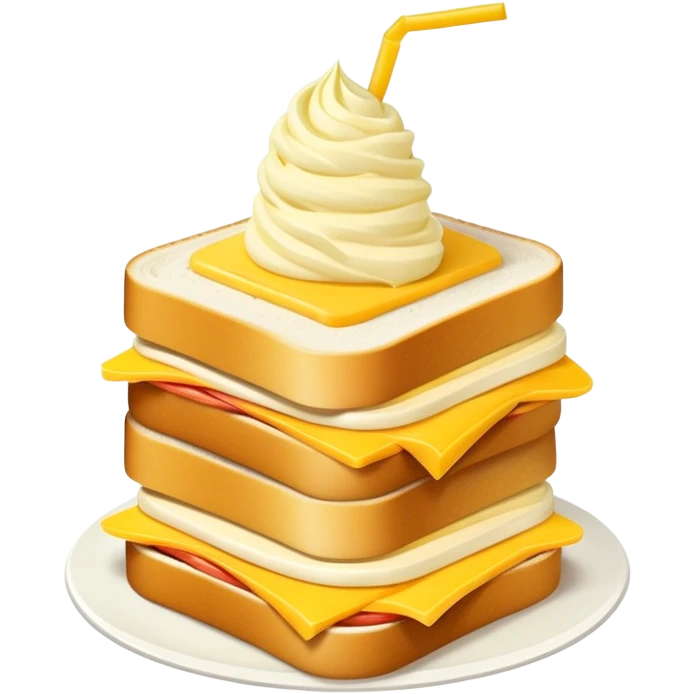 Sandwich and mango milkshake emoji