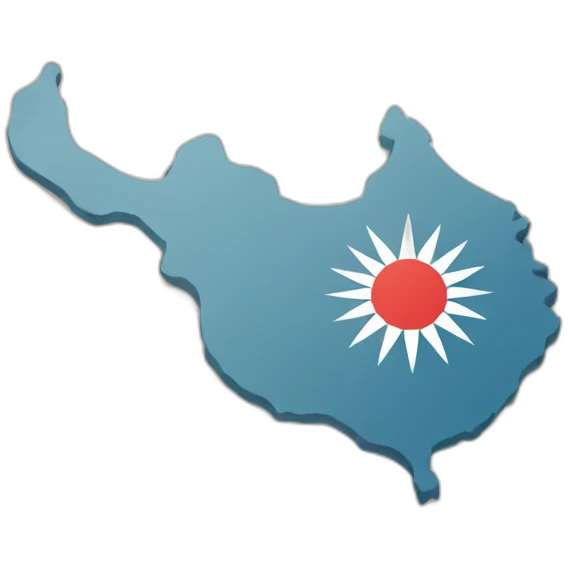 Map of Taiwan with flag emoji
