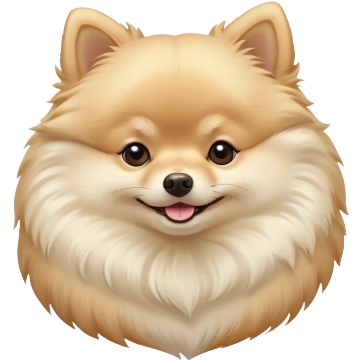 Meme-Worthy Cute Sleeping Cream Pomeranian Portrait Emoji, Head resting peacefully with a contented smile, showcasing a delightfully compact build and a luxuriously soft, fluffy cream Fur, eyes shut in a serene nap, Simplified yet hilariously adorable features, highly detailed, glowing with a soft, drowsy light, high shine, relaxed and utterly lovable, stylized with an air of playful laziness, bright and heartwarming, soft glowing outline, capturing the essence of a comically sleepy companion, so meme-worthy it feels like it could instantly become the next viral sensation of adorable slumber! emoji