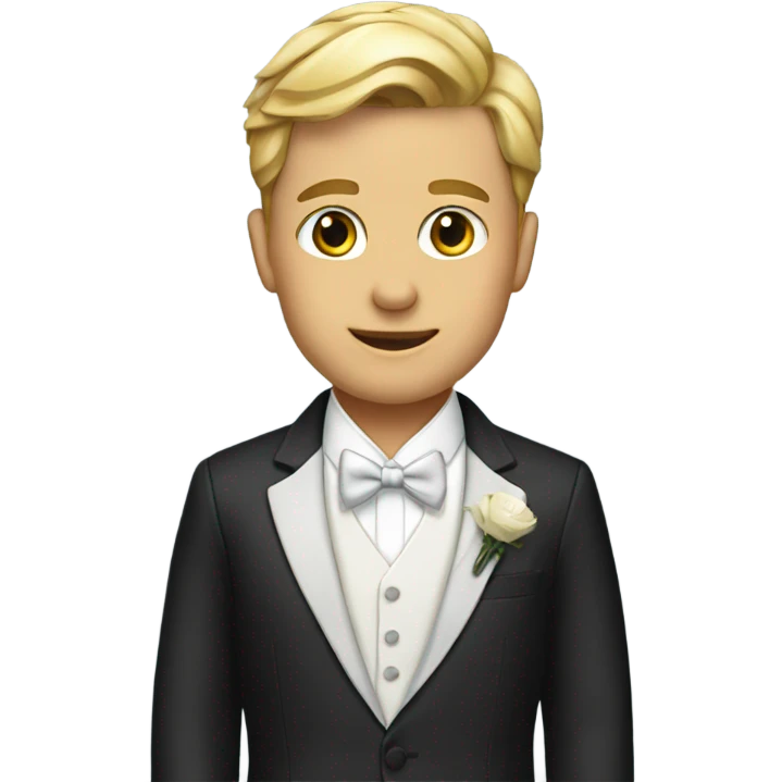 formal boys in stylish attire wedding emoji