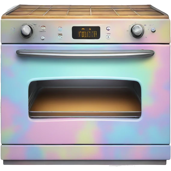 Realistic retro vintage pastel tie dye oven.  emoji