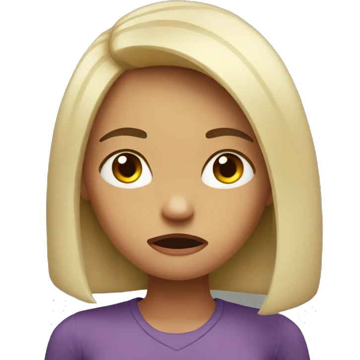 Girl being upset emoji