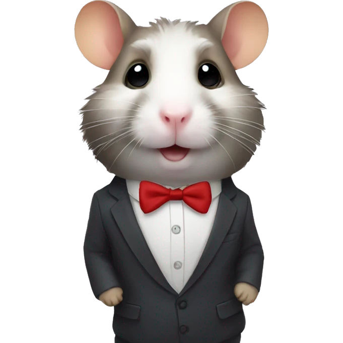 Hamster with a suit emoji