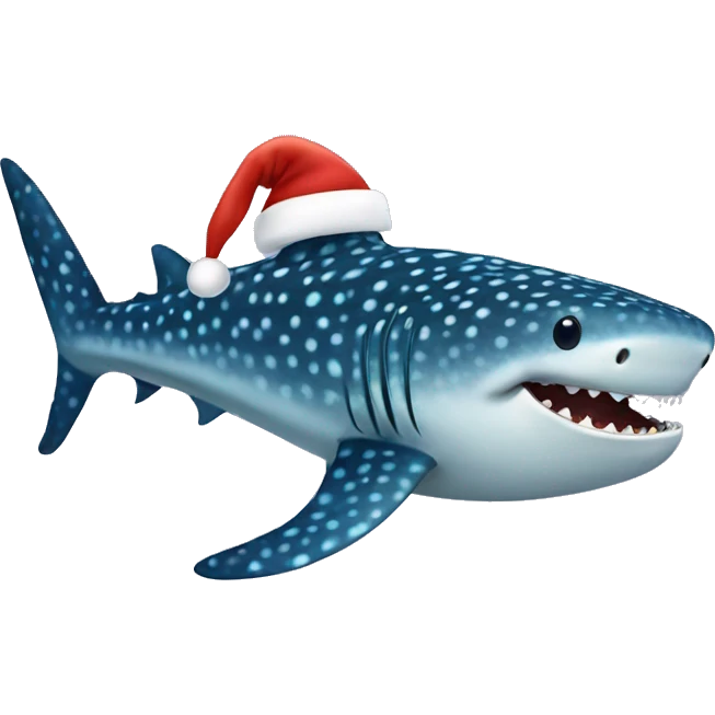Christmas whale shark emoji