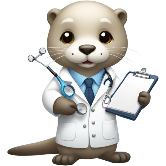 Otter doctor emoji