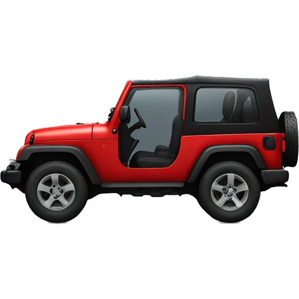 Black jeep with red accents emoji