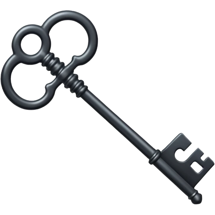 iOS emoji, minimal dark key, flat, fantasy item emoji