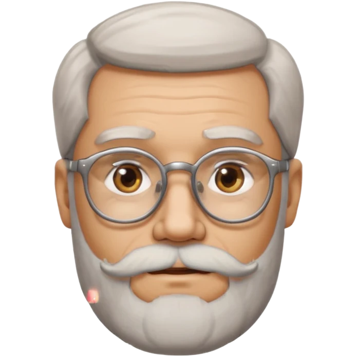 "viejito joven con lentes y barba con pocas canas emoji